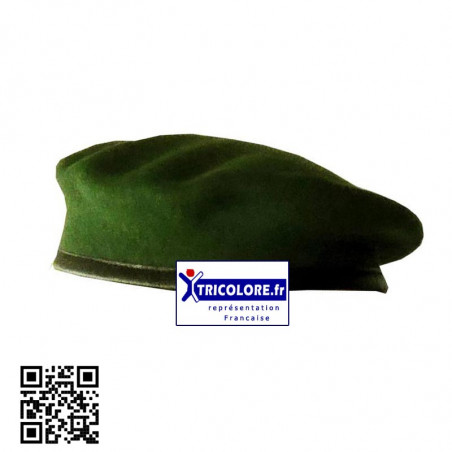 Béret militaire vert Légion Etrangère porte drapeau