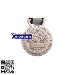 Médaille d'Honneur Régionale Départementale et Communale - Ordonnance argent-20 ans d'ancienneté-verso