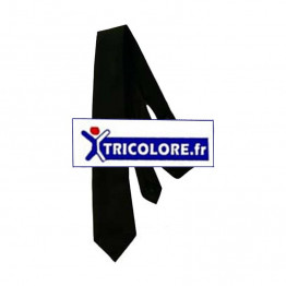 Cravate noire d'uniforme à nouer