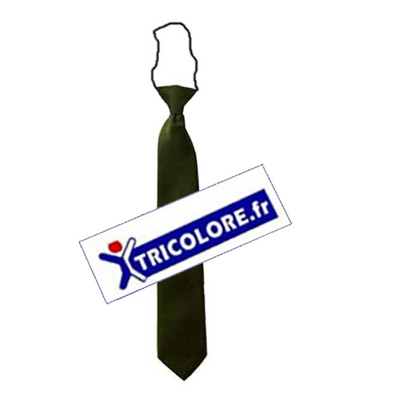 Cravate noire d'uniforme à élastique