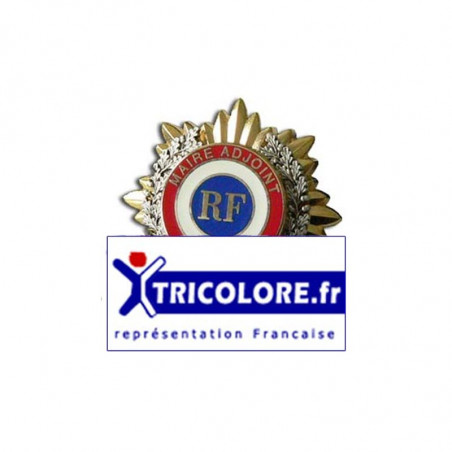 Insigne de Maire-Adjoint tricolore sur épingle