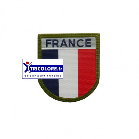 Ecusson brodé tricolore FRANCE - sur velcro