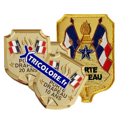 Insigne et écusson porte drapeau | Tricolore.fr